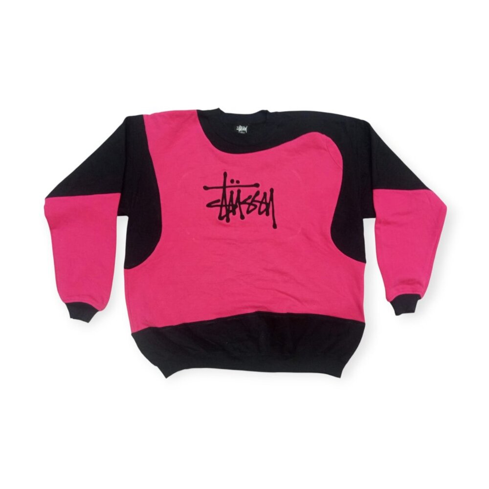 Stussy vintage reworked embroidered unisex sweatshirt size XL